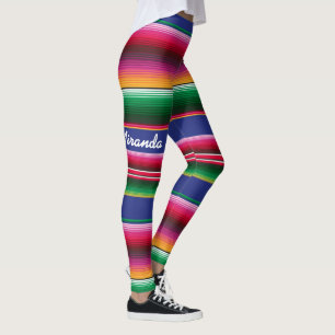 Mexikanische Serape IHRE NAME-Leggings Frauenmäus Leggings