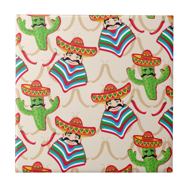 mexikanische Siesta Fliese (Vorderseite)