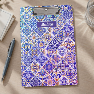 Mexikanische sizilianische mediterrane violette bl klemmbrett