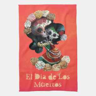 Mexikanische Skeleton Motherly Liebe Handtuch