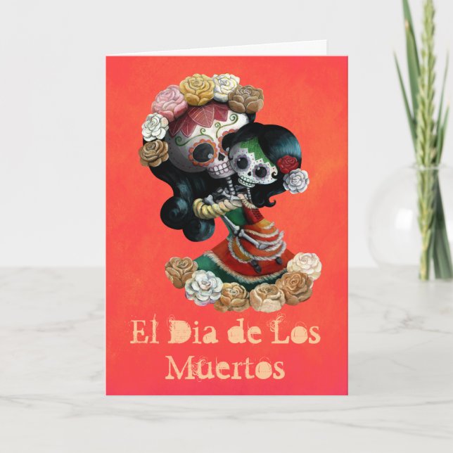 Mexikanische Skeleton Motherly Liebe Karte (Vorderseite)