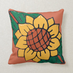 Mexikanische Sonnenblume-Fliese Kissen