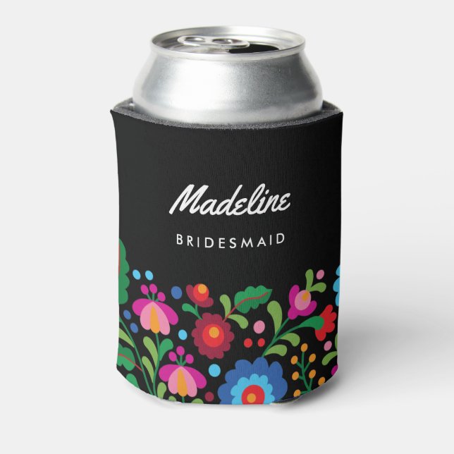mexikanische Stickerei Hochzeit in Urlaubsort Brid Dosenkühler (Kanne Rückseite)