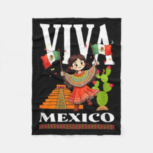 Mexikanische Stolzflagge Mexiko Wurzeln Erbe Mexik Fleecedecke