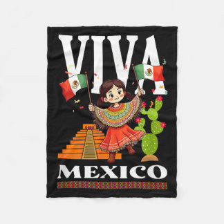Mexikanische Stolzflagge Mexiko Wurzeln Erbe Mexik Fleecedecke