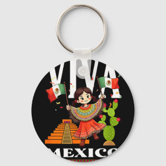 Mexikanische Stolzflagge Mexiko Wurzeln Erbe Mexik Schlüsselanhänger