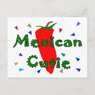 Mexikanische Süsse Roter Chili Paprika T - Shirt & Postkarte