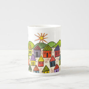 Mexikanische Szenen-Kaffeetasse Prozellantasse