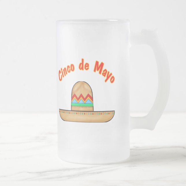 Mexikanische T - Shirts und Geschenke Sombrero Mattglas Bierglas (Rechts)