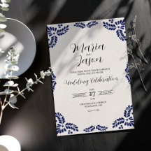 Mexikanische Talavera Schwarze Florale Minimalisti
