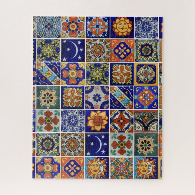 mexikanische Tile Puzzle-Vorlage oder verwenden Si (Vertikal)