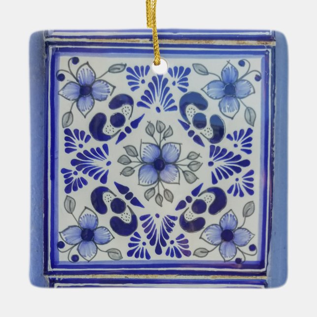 mexikanische Tile | Talavara | Mexiko-Keramik Keramikornament (Vorderseite)