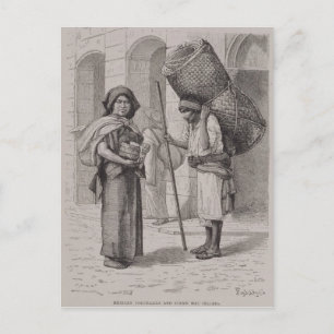 mexikanische Tortillera und Straw Mat Seller Postkarte