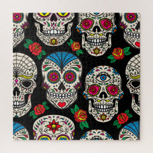 Mexikanische Totenköpfe & Rosen: Vintage-Design
