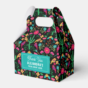 Mexikanische traditionelle Blumen-Volks-Kunst Schw Geschenkschachtel