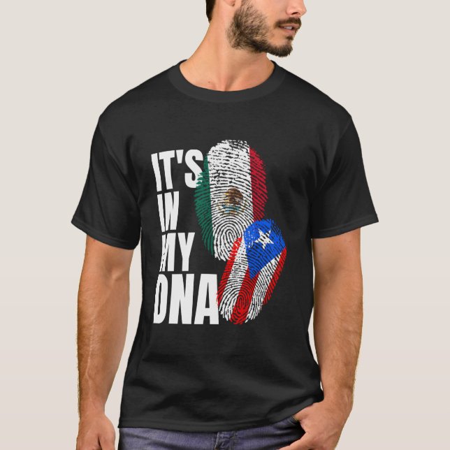 mexikanische und puerto-amerikanische DNA-Mischung T-Shirt (Vorderseite)