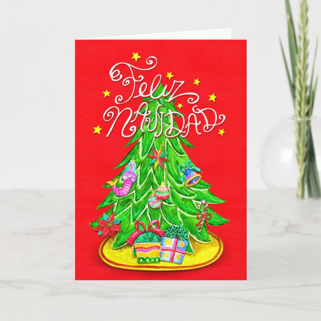 Mexikanische Weihnachtsbaum-Grußkarte Feiertagskarte (Vorderseite)