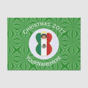 Mexikanische Weihnachtsflagge Engel Personalisiert Seidenpapier