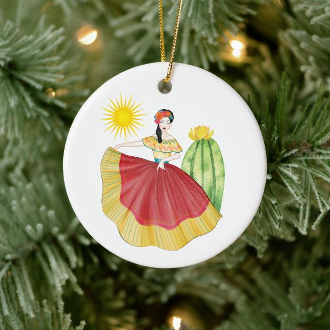 Mexikanische Weihnachtsschmuck mit Tänzerin (Baum)