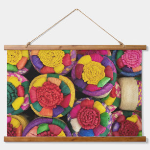 Mexikanische Wicker-Box Wandteppich Mit Holzrahmen
