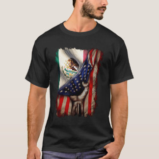 Mexikanische Wurzeln Amerikanische Mexikanische Fl T-Shirt