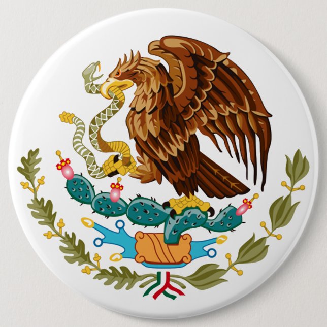 Mexikanischer Adler Button (Vorderseite)