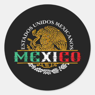Mexikanischer Adlermantel Mexiko Aguila Escudo Na Runder Aufkleber