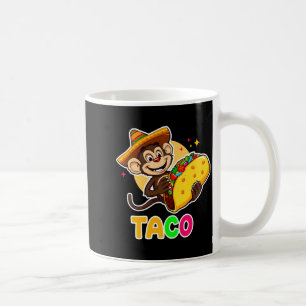 Mexikanischer Affe Sombrero Taco el Squatcho Spaß Kaffeetasse