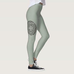 Mexikanischer Aztekischer Sonnenstein Mayakalender Leggings
