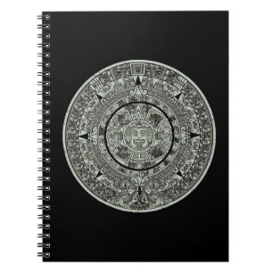 Mexikanischer Aztekischer Sonnenstein Mayakalender Notizblock