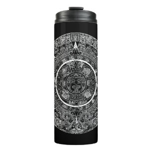 Mexikanischer Aztekischer Sonnenstein Mayakalender Thermosbecher