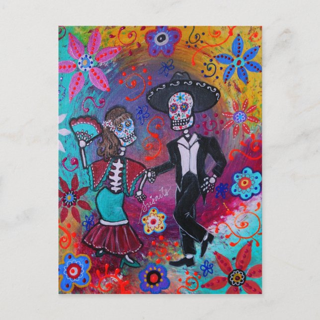 Mexikanischer Bailar Mariachi Tanz Paar nach Prise Postkarte (Vorderseite)