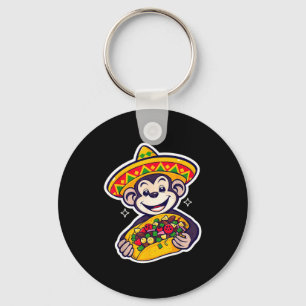 Mexikanischer Bigfoot-Sombrero-Taco el Squatcho Sp Schlüsselanhänger