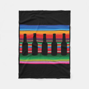 Mexikanischer Blanket Beer T Shirt Serape Funny Be Fleecedecke