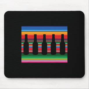 Mexikanischer Blanket Beer T Shirt Serape Funny Be Mousepad