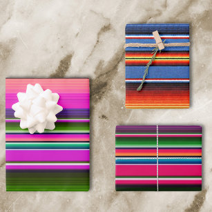 Mexikanischer Blanket farbenfroher Fiesta mexico Geschenkpapier Set