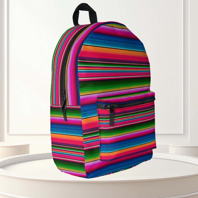 Mexikanischer Blanket Fiesta Streifen farbenfrohe  Bedruckter Rucksack (Von Creator hochgeladen)
