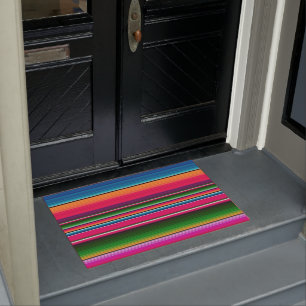 Mexikanischer Blanket Fiesta Streifen farbenfrohe  Fußmatte