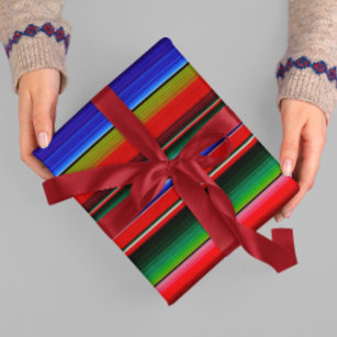 Mexikanischer Blanket Fiesta Streifen farbenfrohe  Geschenkpapier