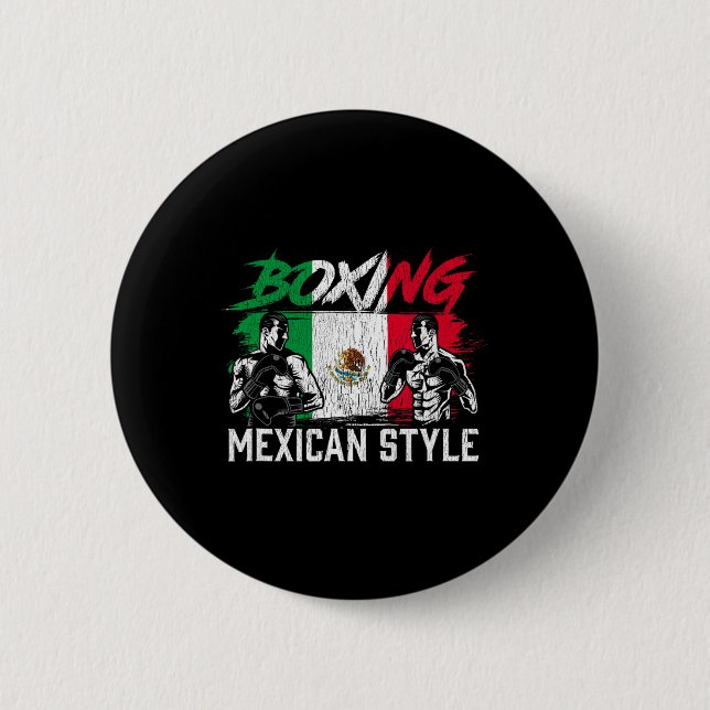 Mexikanischer Boxer Boxer Button (Vorderseite)