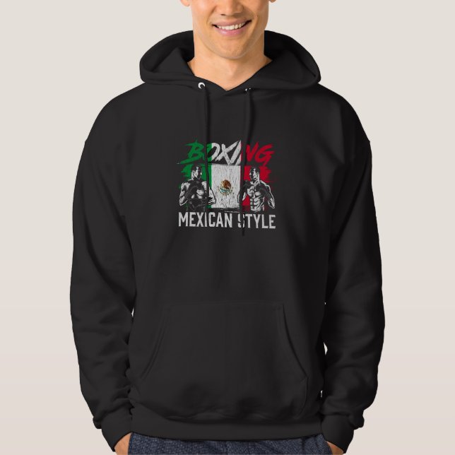 Mexikanischer Boxer Boxer Fighter Hoodie (Vorderseite)