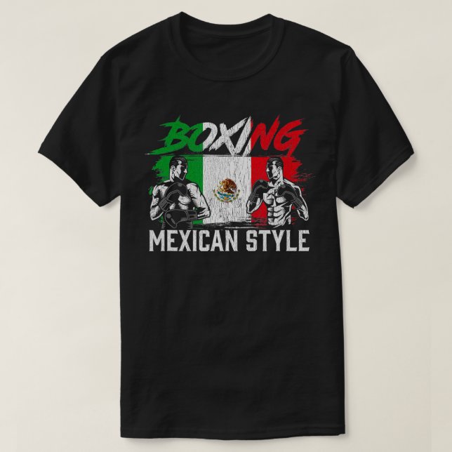Mexikanischer Boxer Boxer T-Shirt (Design vorne)