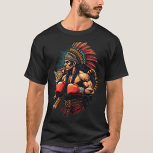 Mexikanischer Boxinca-Krieger mit Jaguar-Geist T-Shirt