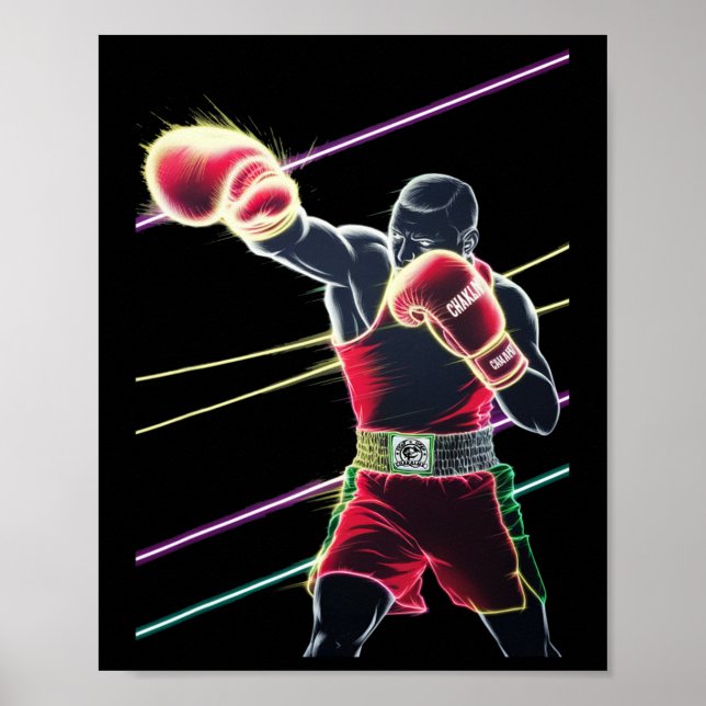 Mexikanischer Boxneon Poster (Vorne)