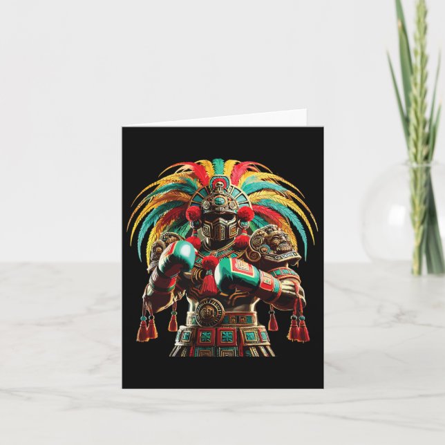 Mexikanischer Boxstolz Inka Sportdesign Karte (Vorderseite)