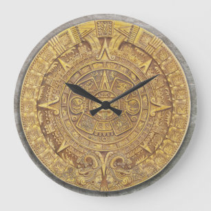 Mexikanischer Bürgermeister / Aztekenkalender Große Wanduhr