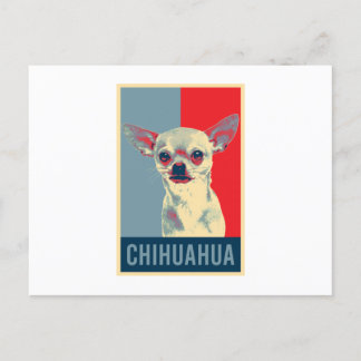 Mexikanischer Chihuahua Dog Portrait Pop Art Einladungspostkarte