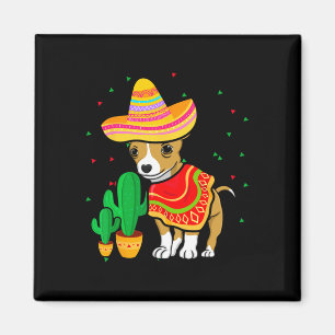 Mexikanischer Chihuahua Dog Sombrero Cinco De Mayo Magnet