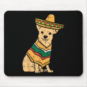 Mexikanischer Chihuahua Dog Sombrero Cinco De Mayo Mousepad