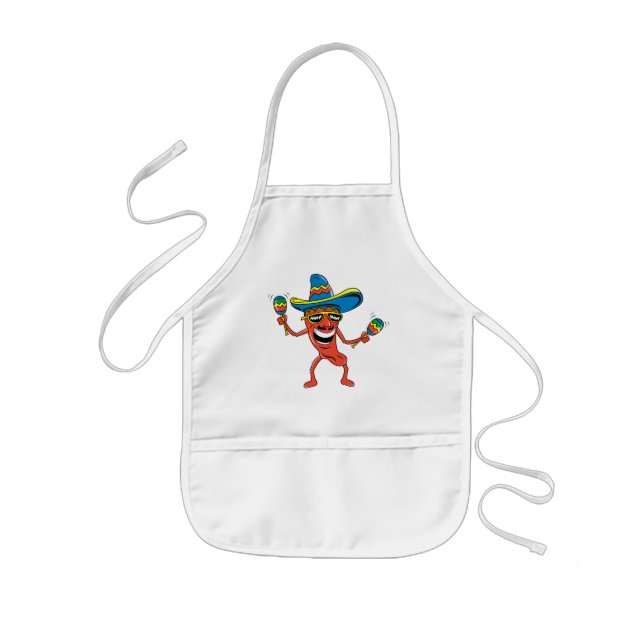Mexikanischer Chili-Pfeffer Kinderschürze (Vorne)